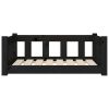 Dog Bed Black 29.7"x21.9"x11" Solid Wood Pine