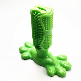 Effective Dental Oral Care Dogs Toothbrush Stick Brushing Nontoxic Natural Rubber Bite Resistant Dog Chew Toys (Size: small)
