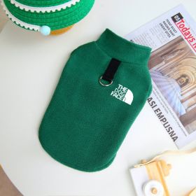 Pet Pull Loop Vest Thickened Dog Jacket (Option: Green-XL)